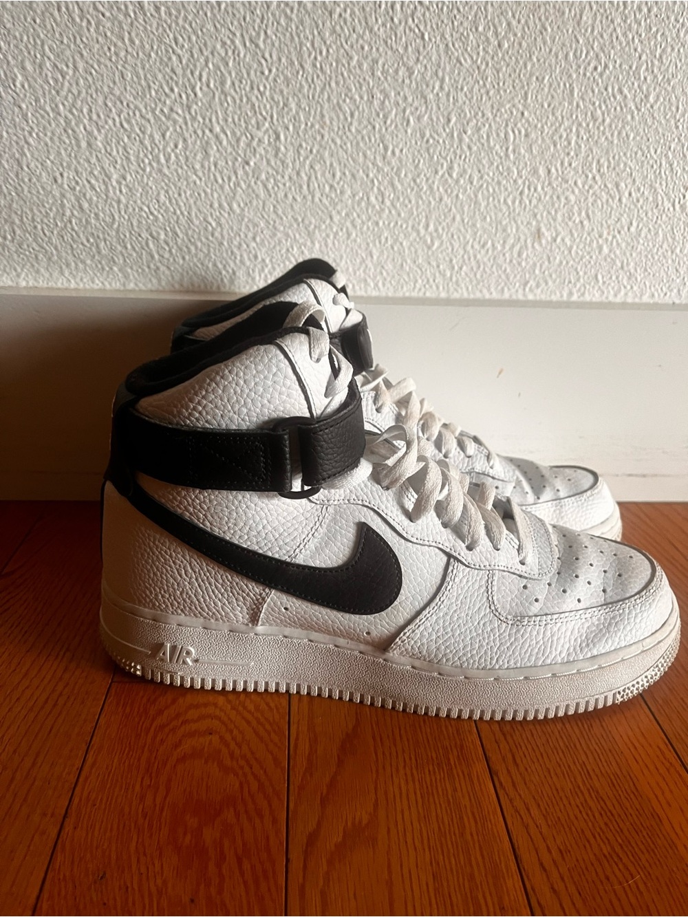 Nike White and Black High-Top Sneakers